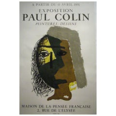 Vintage Exposition Paul Colin, Maison De La Pensée Francaise - Colin