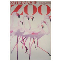 Retro Zwiedzajcie Zoo - Pink Flamingos, Swierzy