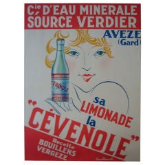 Original 1920s Limonade Cevenole Poster
