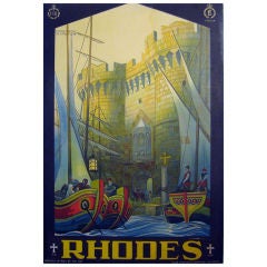 Antique Rhodes ENIT Poster - Di Fausto