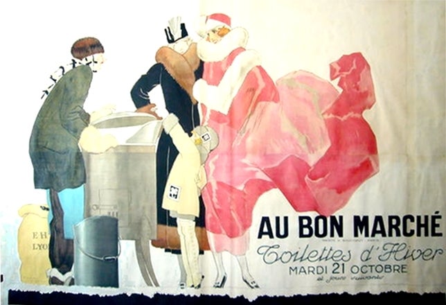 Original 1930s Au Bon Marche Poster - Rene Vincent