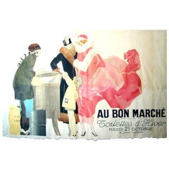 Original 1930s Au Bon Marche Poster - Rene Vincent