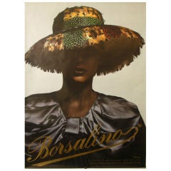 Used Borsalino Women's Hat Poster