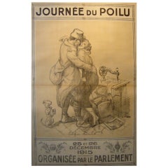 Original 1915 WWI Poster Enfin Seuls - Willette