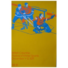 Original 1971 British Columbia Winter Sports Festival Poster