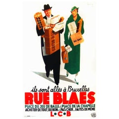 Vintage Original 1935 Rue Blaes Poster - Goldenbaise