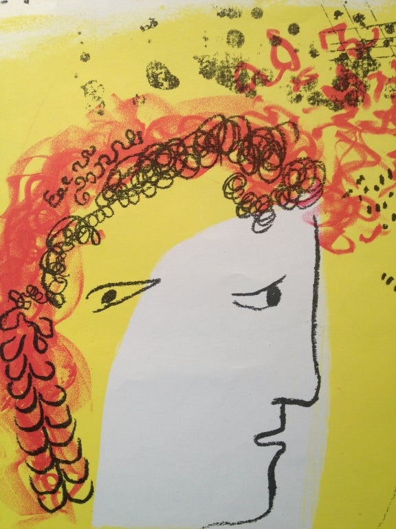 Original 1970 Marc Chagall Exhibition Poster, Galerie Maeght