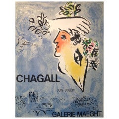 Original 1964 Exhibition Poster, Galerie Maeght - Chagall