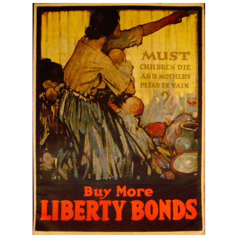Original WWI Poster for Liberty Bonds - Raleigh For Sale at 1stDibs