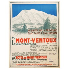 Vintage Original 1940s French Poster, Mont-Ventoux