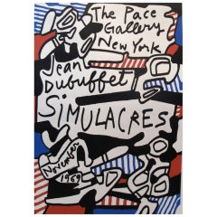 Original 1969 Pace Gallery  Simulacres Poster - Dubuffet
