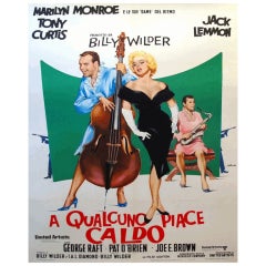 Original 1958 Movie Poster, Some Like It Hot (Italian)