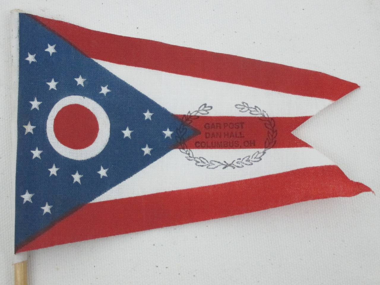 Ohio Parade Flag with GAR Overprinting 1
