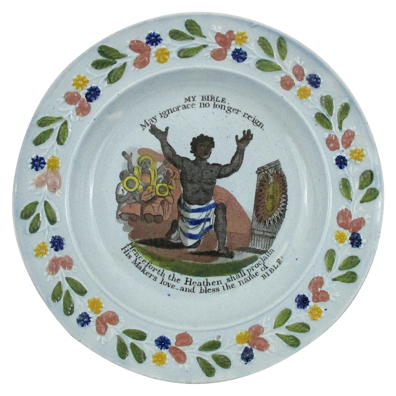 Anti-Slavery Pearlware Child's Plate
