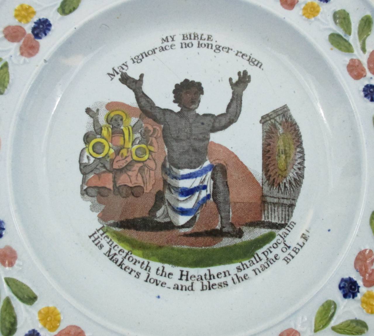 Early 19th Century Anti-Slavery Pearlware Child's Plate