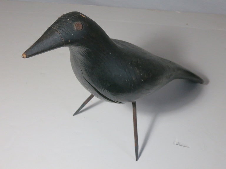 Wood Crow Decoy