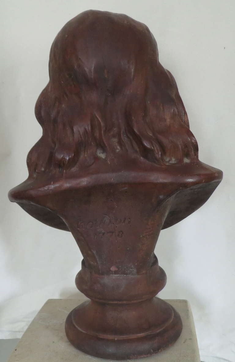 Terracotta Benjamin Franklin, after Houdon For Sale 3