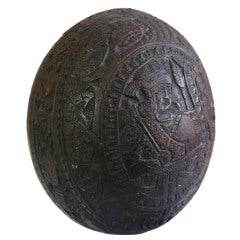 Antique Sailor's Carved Coconut