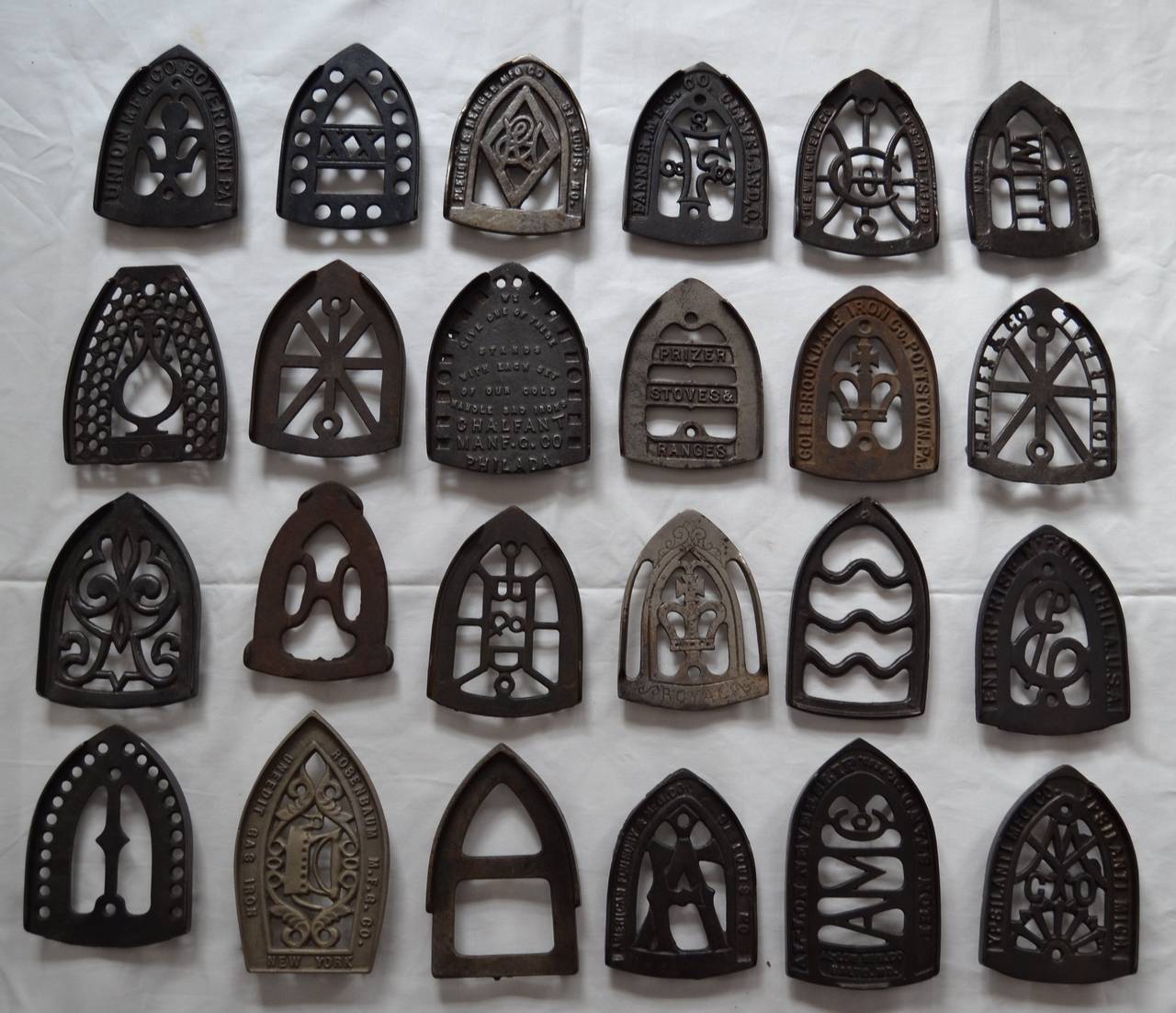 American Collection of Sad Iron Trivets For Sale