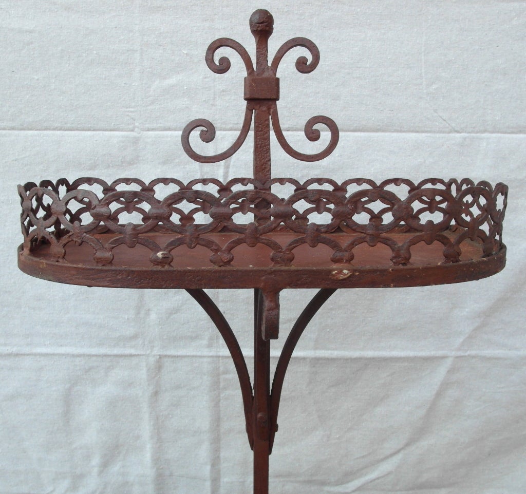 20th Century Wrought Iron Plant Stand