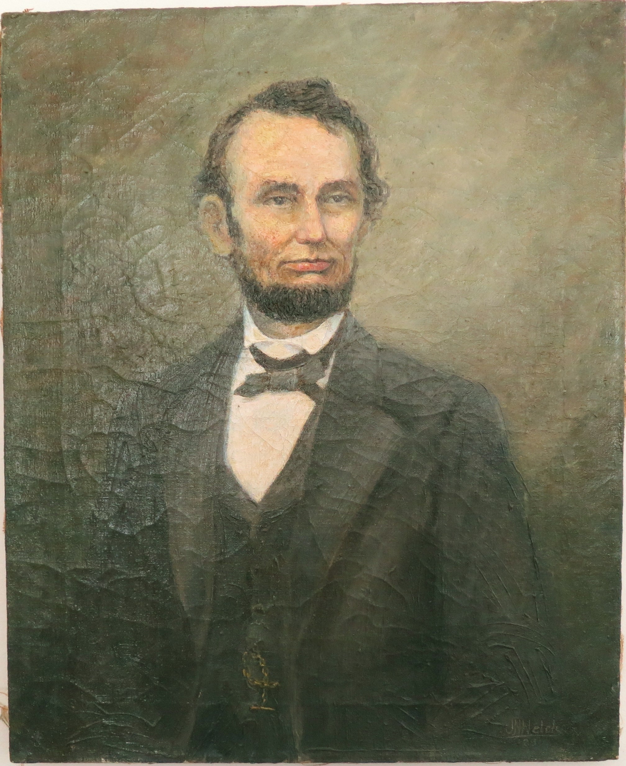 Folk Art Painting of Lincoln