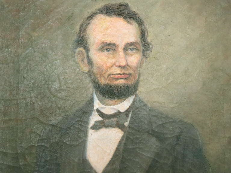 American Folk Art Painting of Lincoln