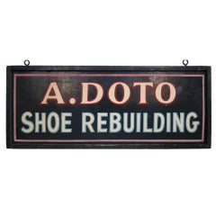 Double Sided Shoe Repair Sign