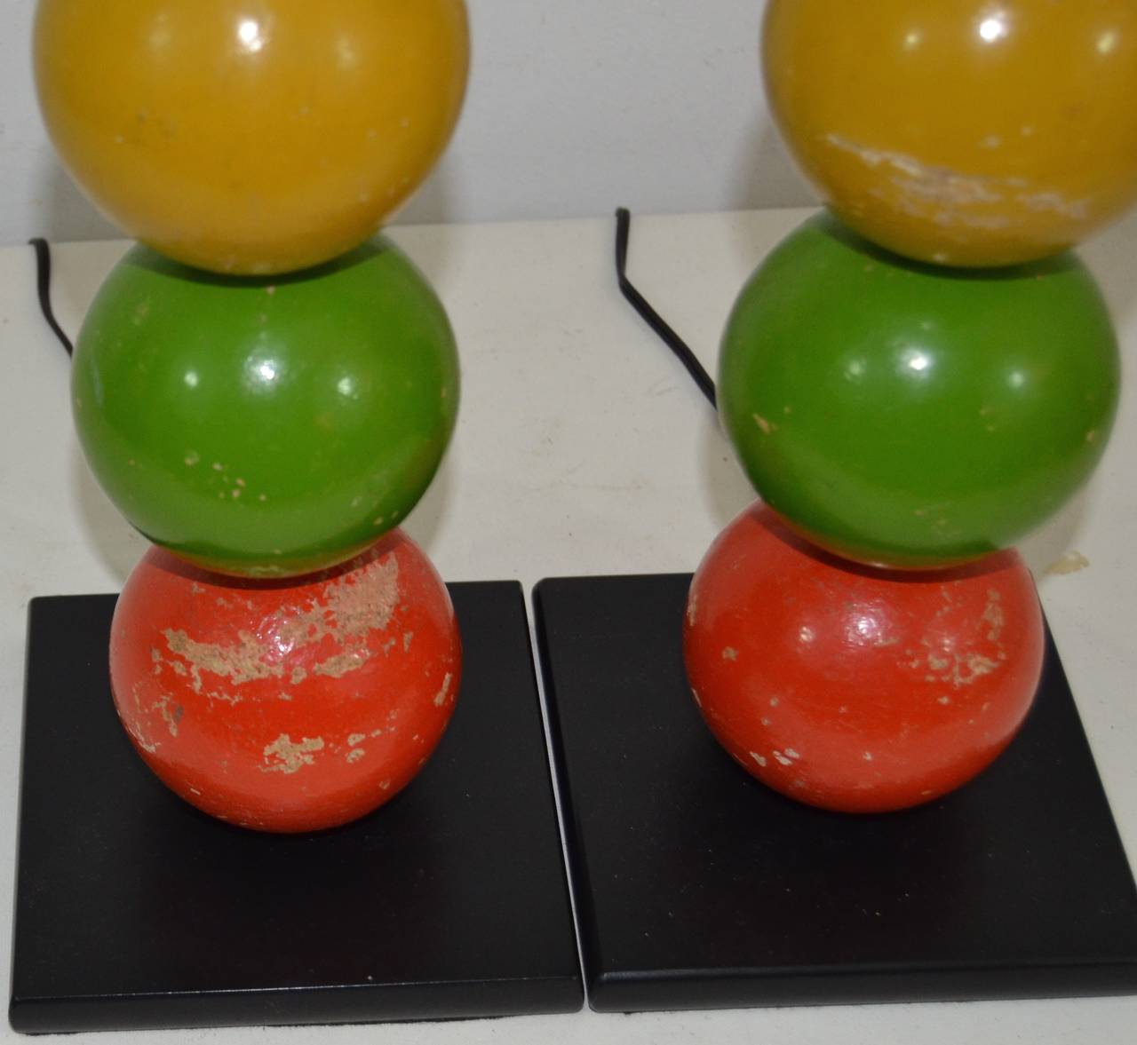 Contemporary Bocce Ball Lamps