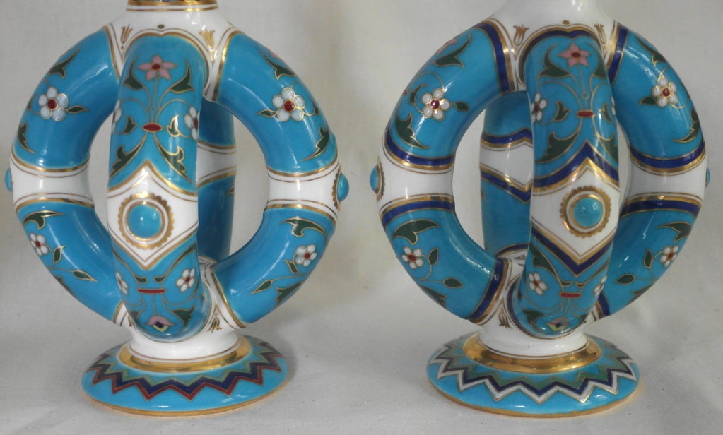 19th Century Minton Cloisonne Vases
