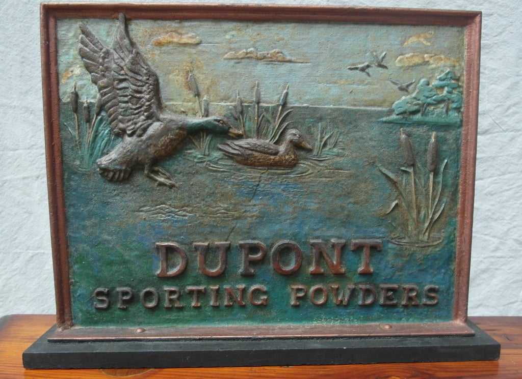 Cast Iron Sign DuPont Gun Powder