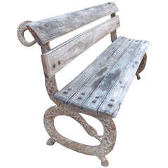 Used Cast Iron Serpent Bench