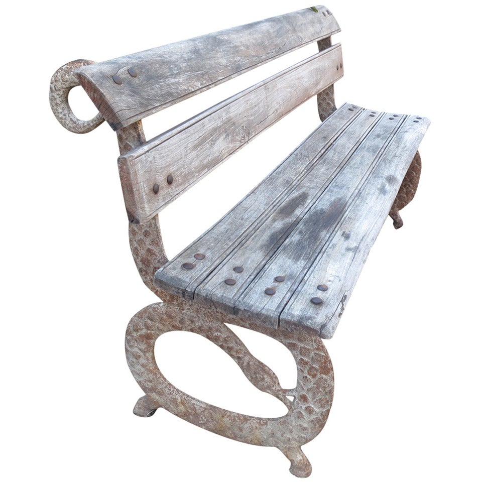 Cast Iron Serpent Bench