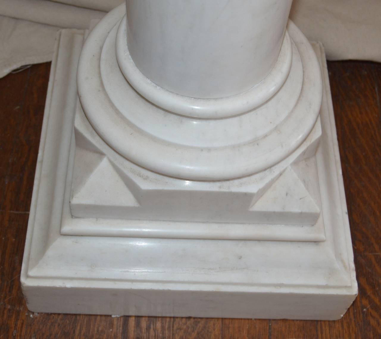 Carrara Marble Grand Tour Marble Bust of Diana on Pedestal