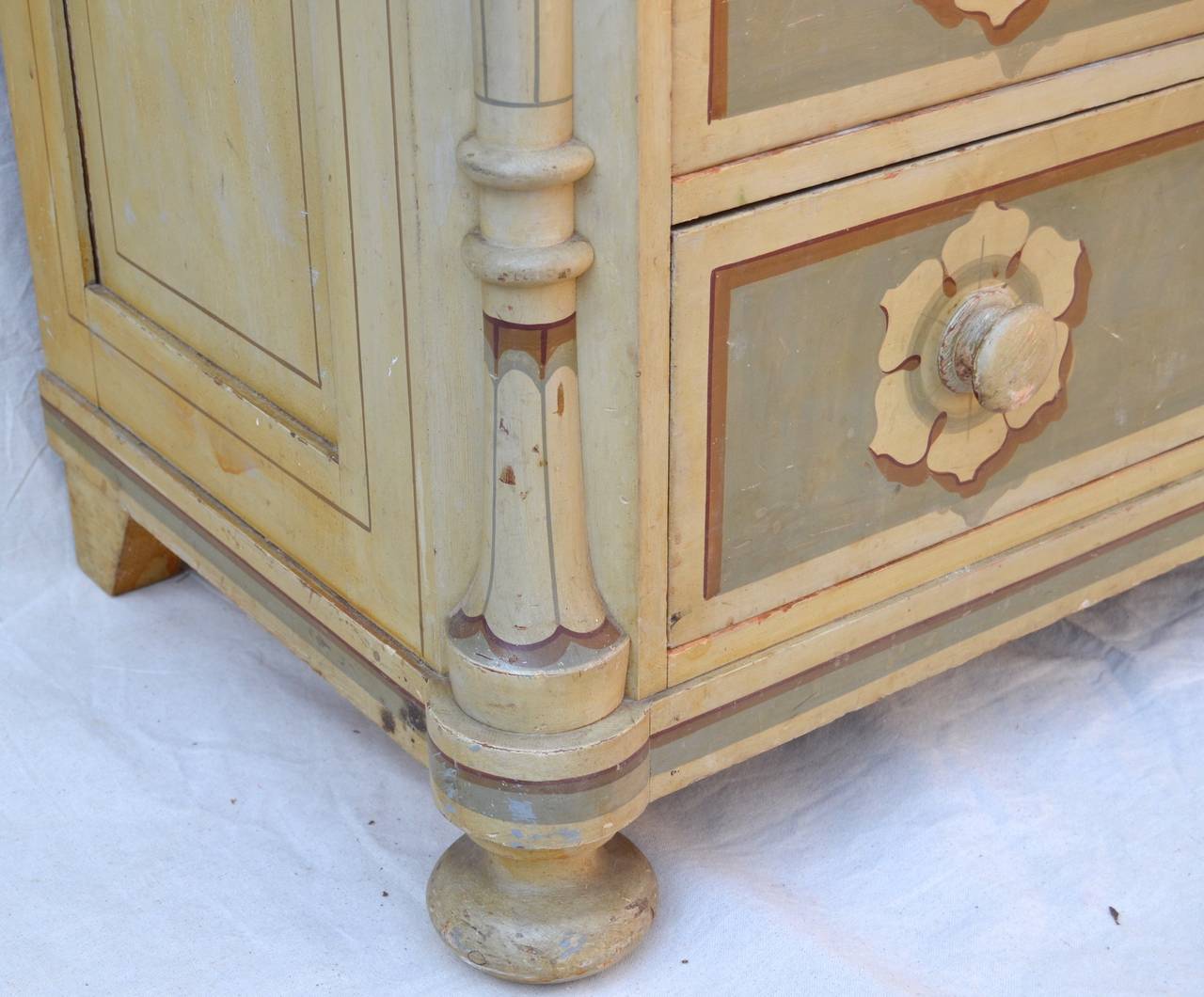 American 19th C Boston Painted Chest of Drawers For Sale
