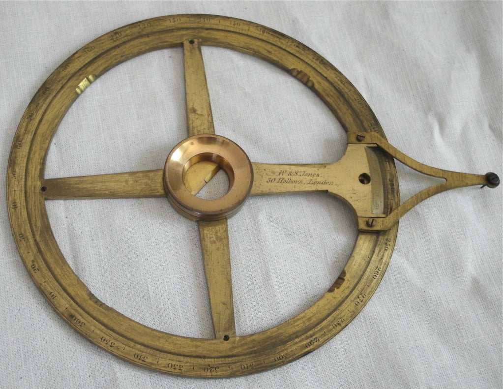 19th Century 19th C. Nautical Protractor