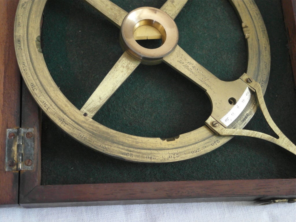 Brass 19th C. Nautical Protractor
