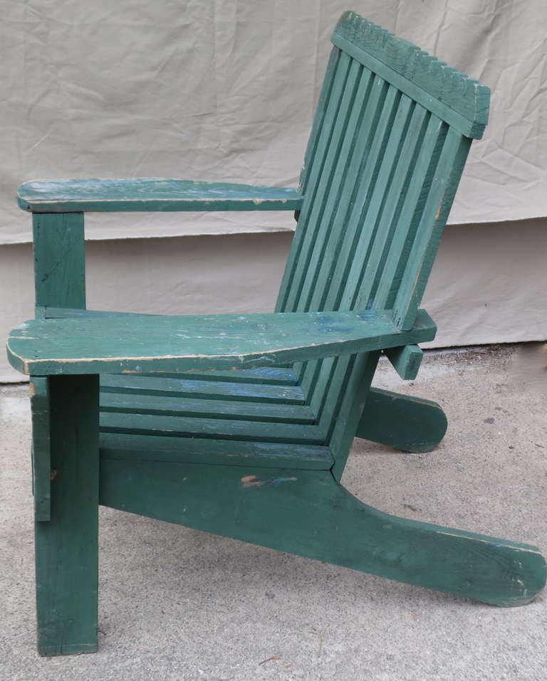 Folky Adirondack Chairs In Good Condition In North Egremont, MA