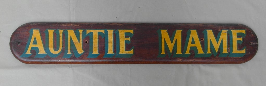 Auntie Mame Ship Name Board