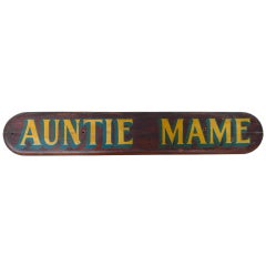 Auntie Mame Ship Name Board