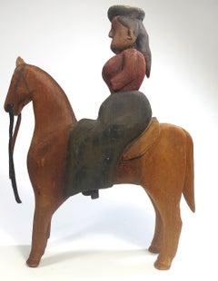 Folky Pennsylvania Equestrian Carving