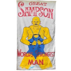 Strong Man, Circus Side-Show Banner