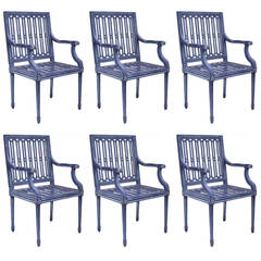Used Six 20th Century Aluminum Garden Chairs