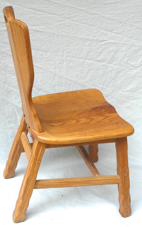 Oak Pair of Texas Cactus Chairs