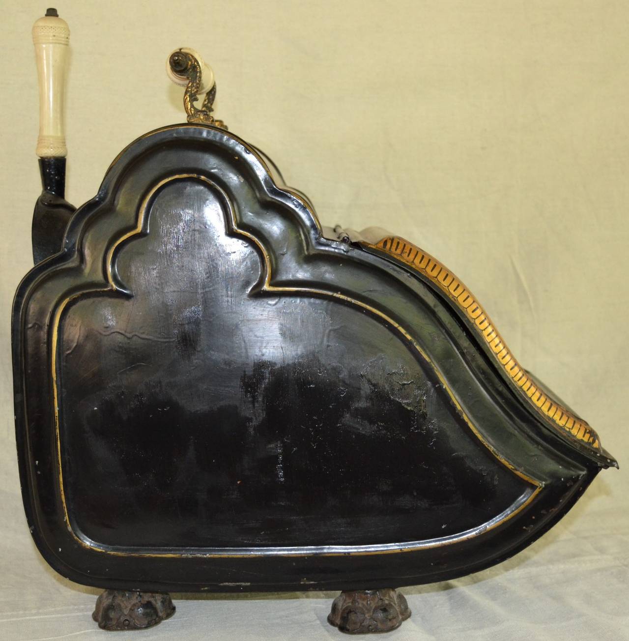 British Gilt Decorated Coal Hod For Sale