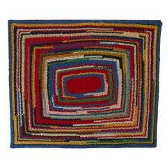 Vintage Amish crocheted rug