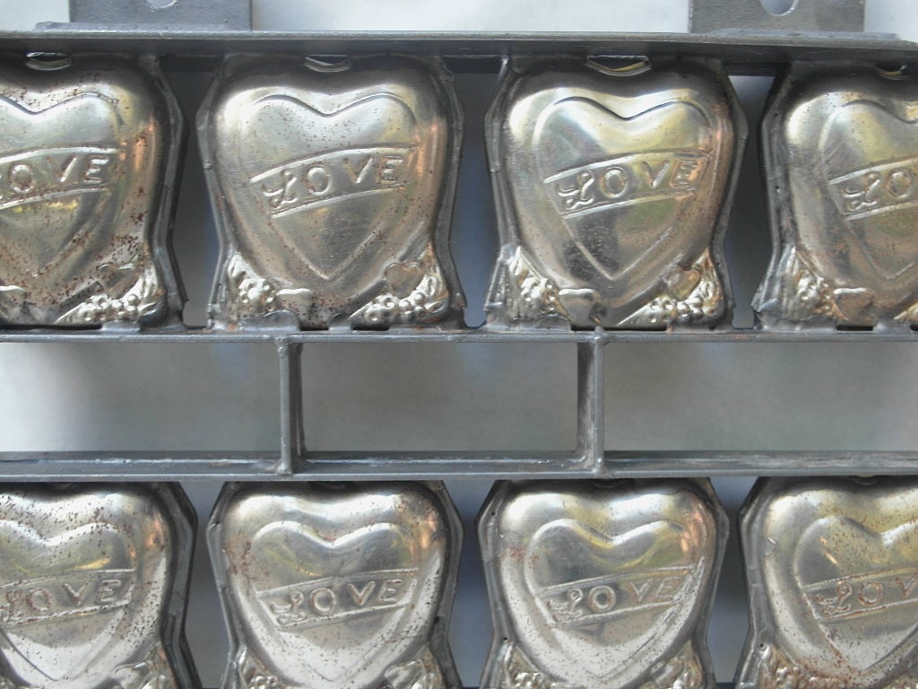 Mid-20th Century Candy Mold Hearts