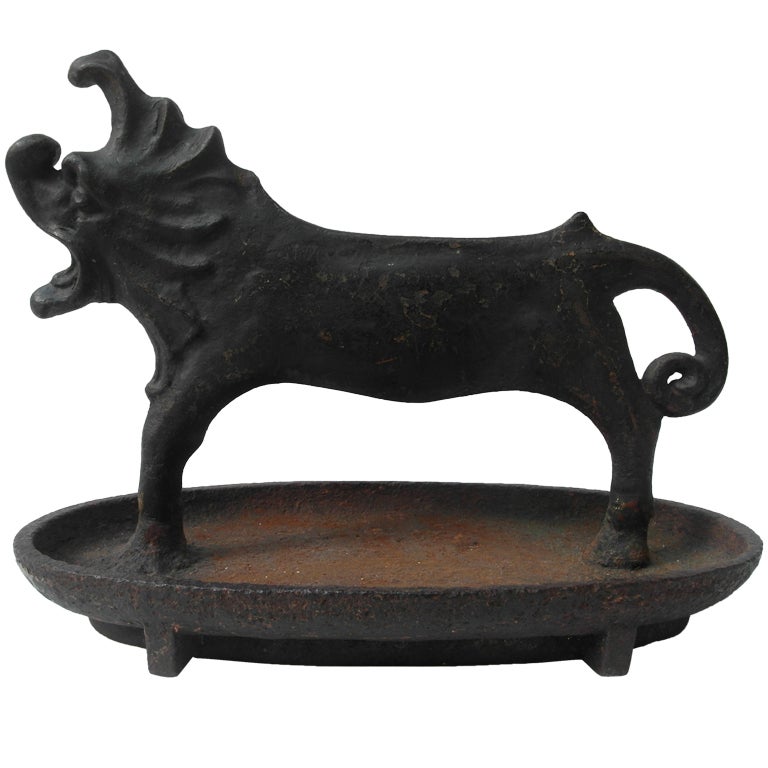 Figural Iron Boot Scrape