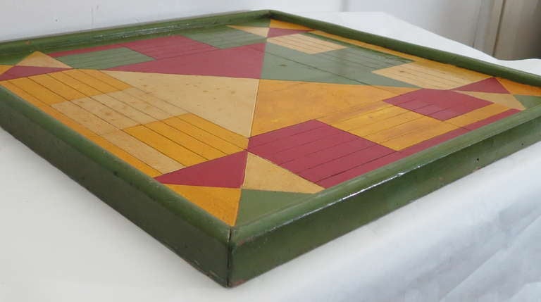 1920s Four Color Game Board In Excellent Condition In North Egremont, MA