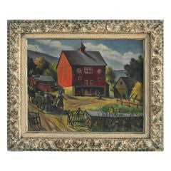 Painting of an Amish Farm by William Blackburn