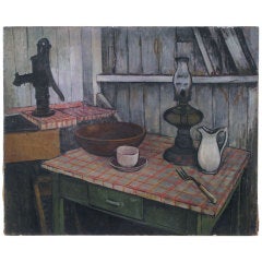 Farm Kitchen Oil on Canvas